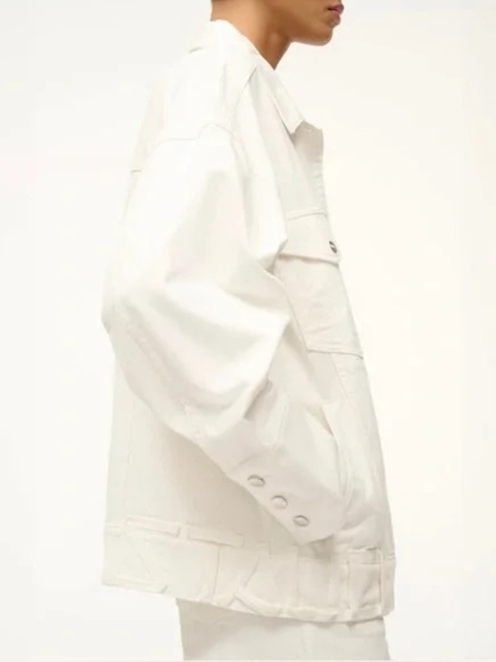 Staud x Wrangler White Denim Jacket